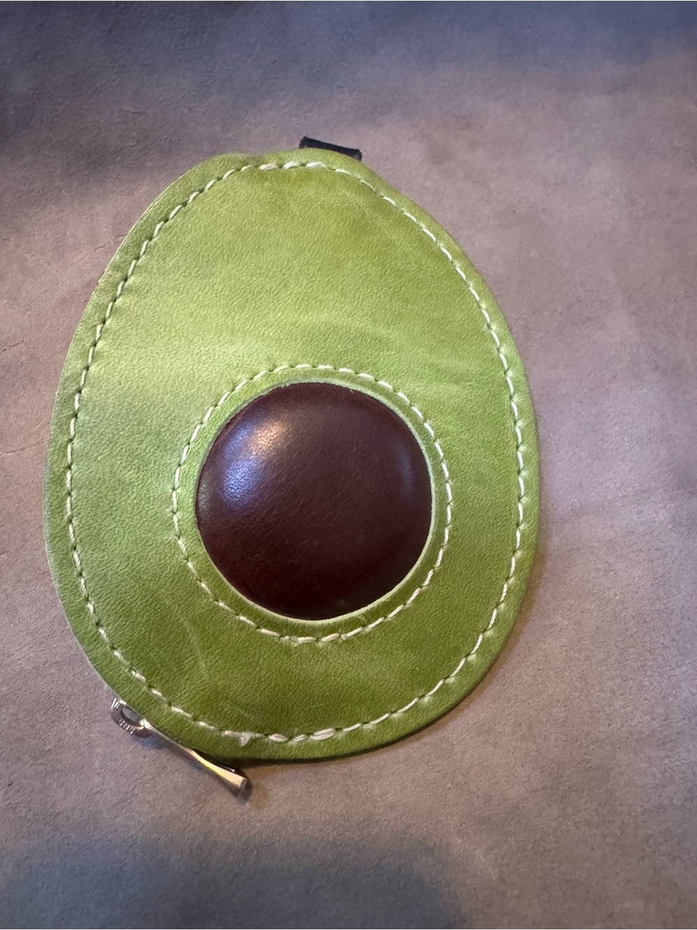 Portland Leather Avocado Zipper Pouch